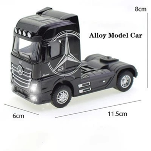 تریلی کانتینردار مشکی مدل بنز آکتروس 1:50 Container Trailer Model Benz Actros_اسباب بازی
